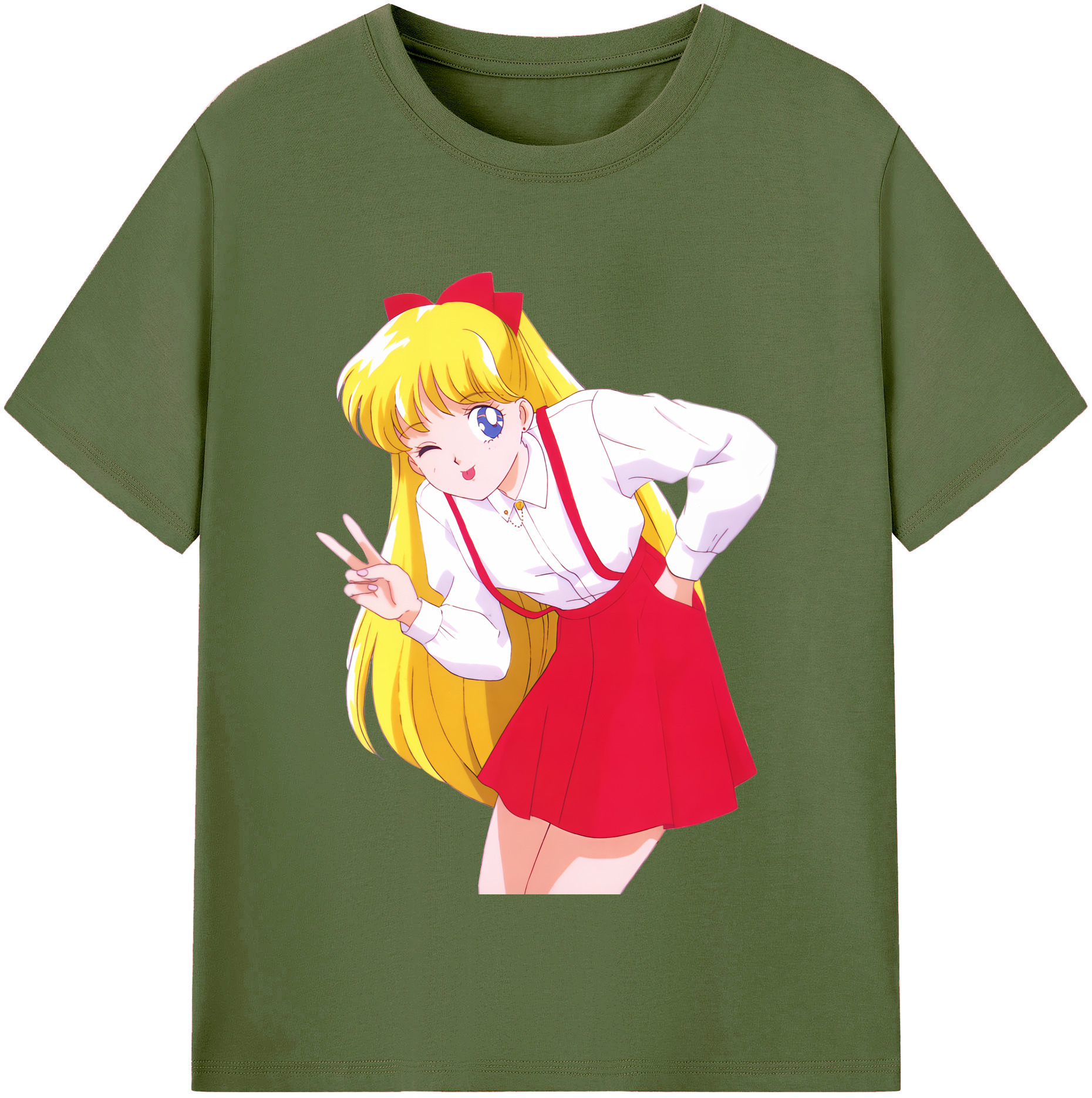 （画像用） 美少女戦士セーラームーン 愛野 美奈子 あいの みなこ Sailor Moon Aino Minako 綿100％半袖Tシャツ（フロントプリント）